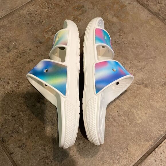 Crocs Classic Two Band Slide Sandal Shoes Unisex Size M6 W8 207771 Comfort - Picture 8 of 12